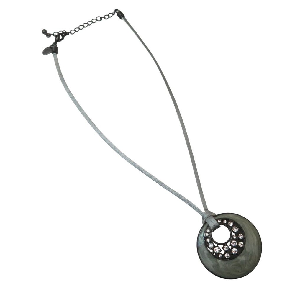 LIA SOPHIA Silver Lining enamel pendant necklace